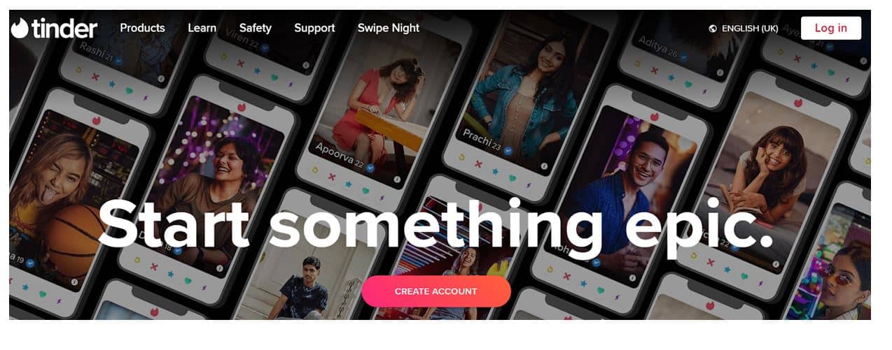 Brand Design example Tinder brand name change